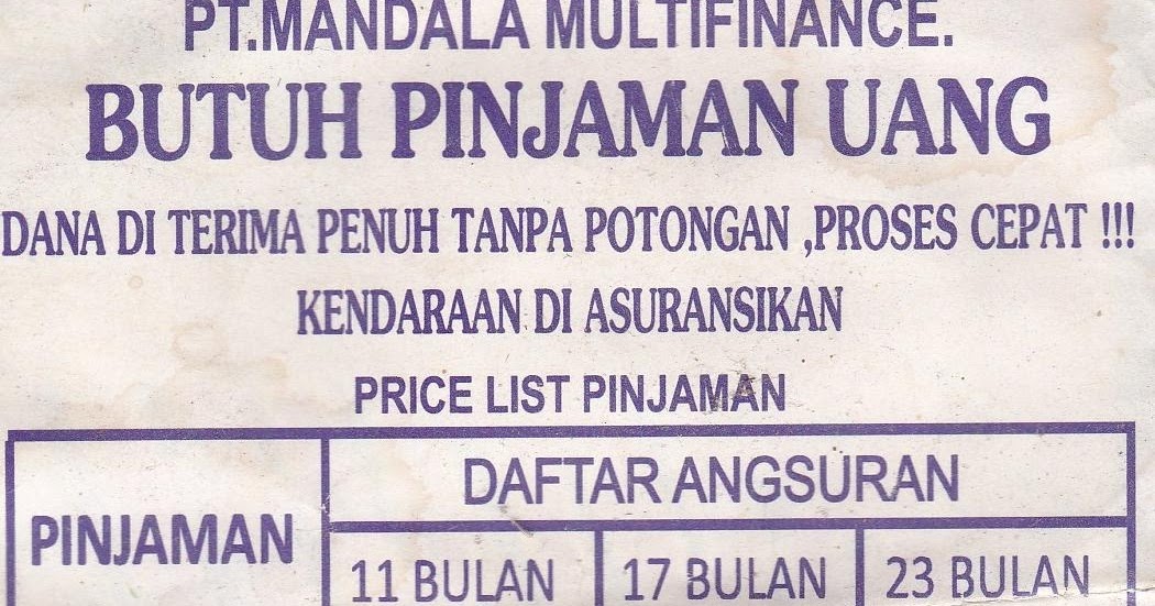 Brosur Mandala Finance 2019 Bahas Soal