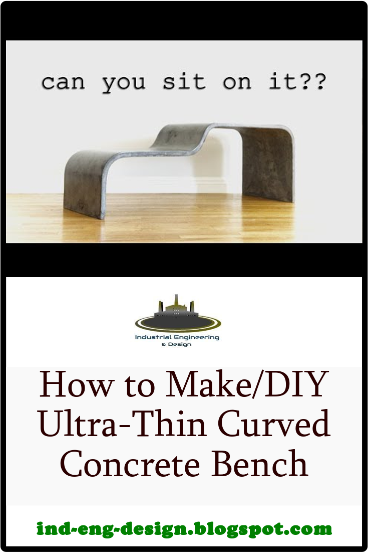 How to Make/DIY UltraThin Curved Concrete Bench indengdesign