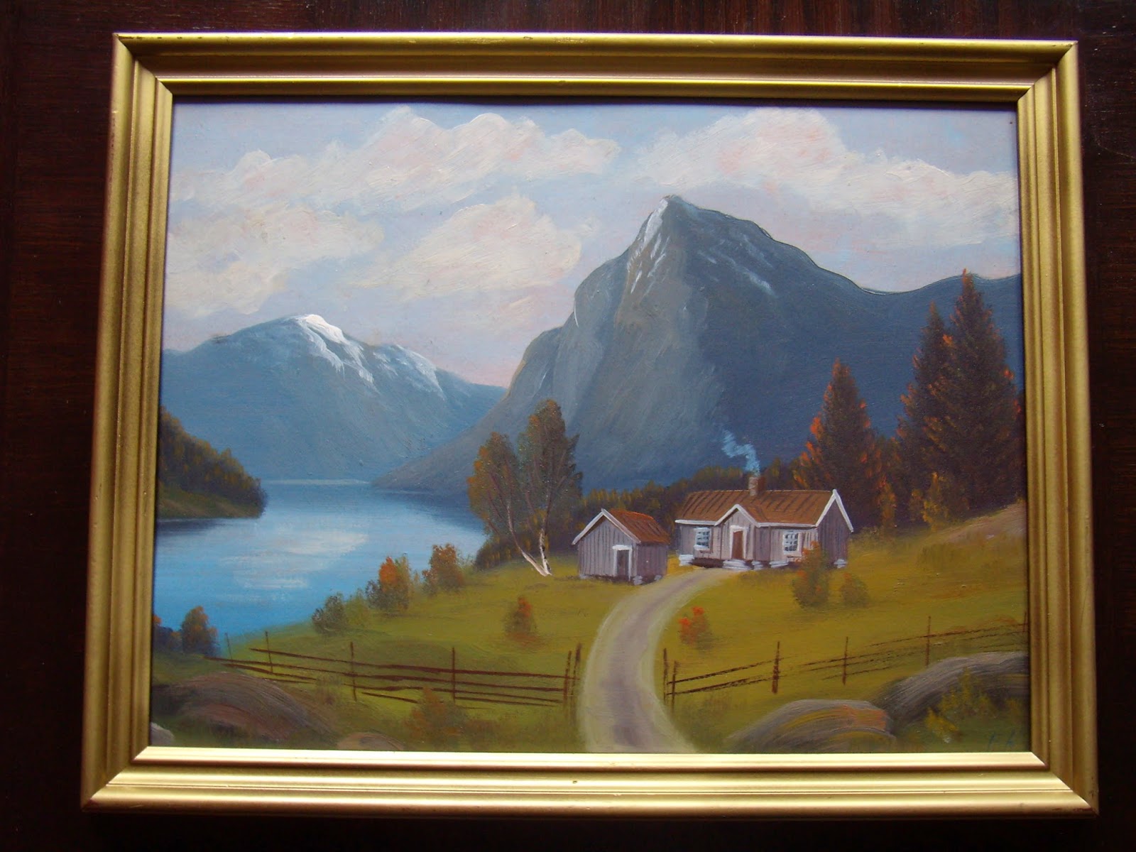 Private art collection Norwegian landscape.