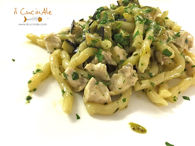 pasta con pesce spada e melanzane