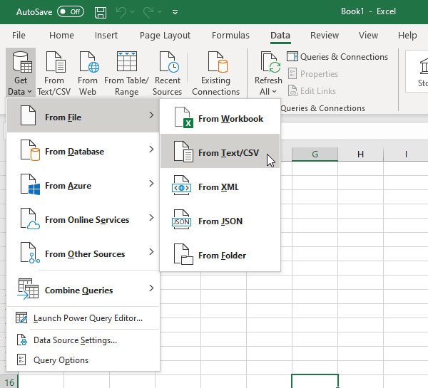 Как импортировать данные из текстового файла в Microsoft Excel