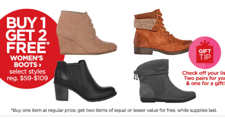 jcpenney boot sale in store