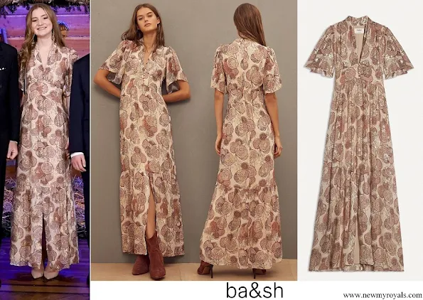 crown princess elisabeth wore ba&sh hide dress