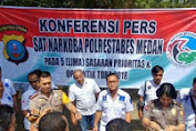 Kapolrestabes Medan Rilis Kasus Pengungkapan Narkoba 11 Kg Sabu Di Kampung Mangkubumi