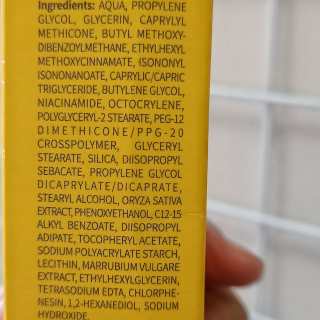 ingredients sunscreen carasun