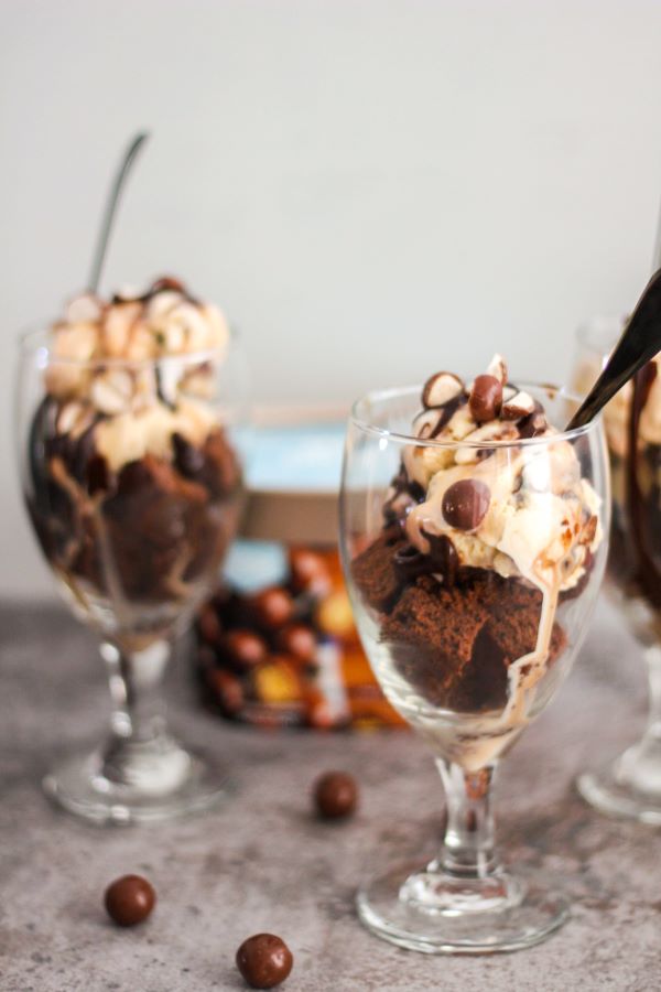 Malted Milk Ball Brownie Sundaes | The Chef Next Door