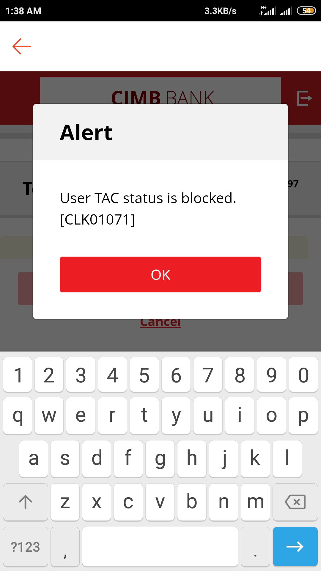 TAC CIMB Clicks kena blocked. Apa nak buat?