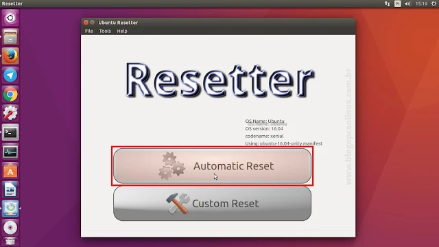 Clique em Automatic Reset (Redefinição automática)