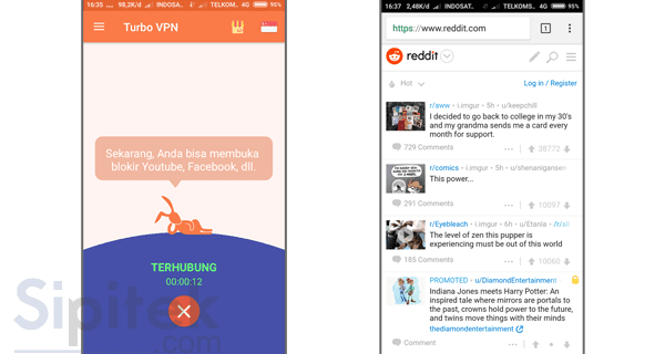 Turbo VPN sudah aktif Turbo VPN sudah aktif