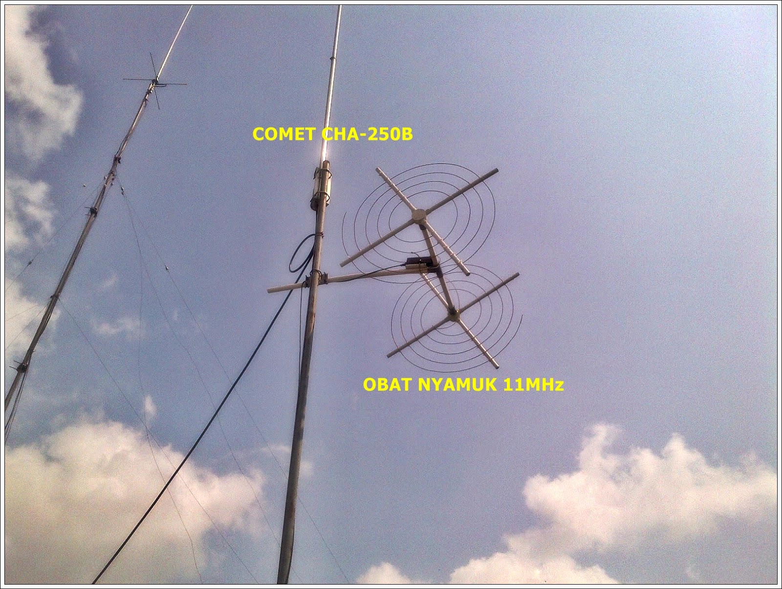 ZOELRADIO: ANTENNA OBAT NYAMUK BAKAR 11 MHz DAN COMET CHA-250B