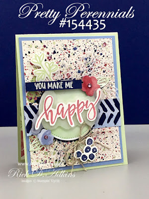 You make me Happy!  This is a fun little card using the Pretty Perennials Bundle from Stampin' Up!.  Click to learn more.