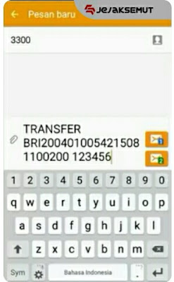 Masukan Format Transfer BRI SMS