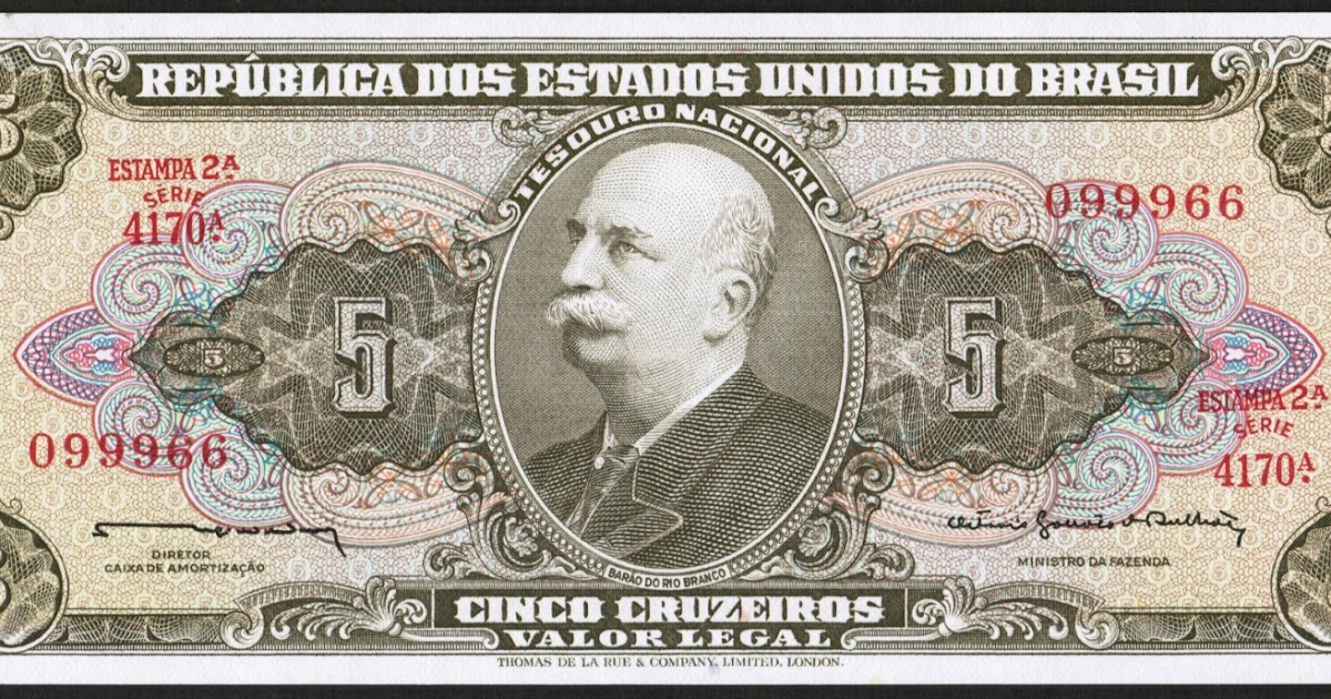 Cédula de Cem Cruzeiro, Republica dos Estados Unidos do Brasil, 2.ª  Estampa