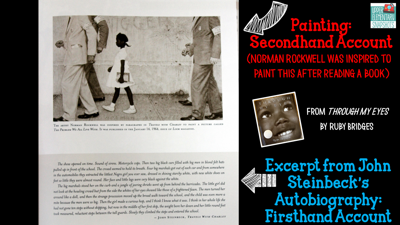 Upper Elementary Snapshots: Firsthand and Secondhand Accounts... with a