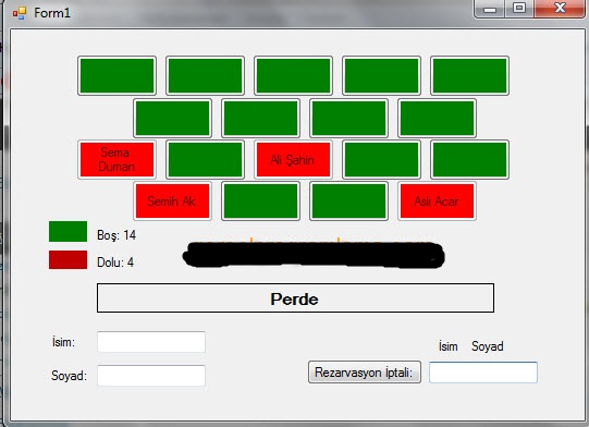 Vb.Net ile Sinema Bilet