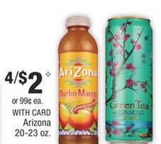 Cheap Arizona Beverages at CVS $0.25 1124-1130