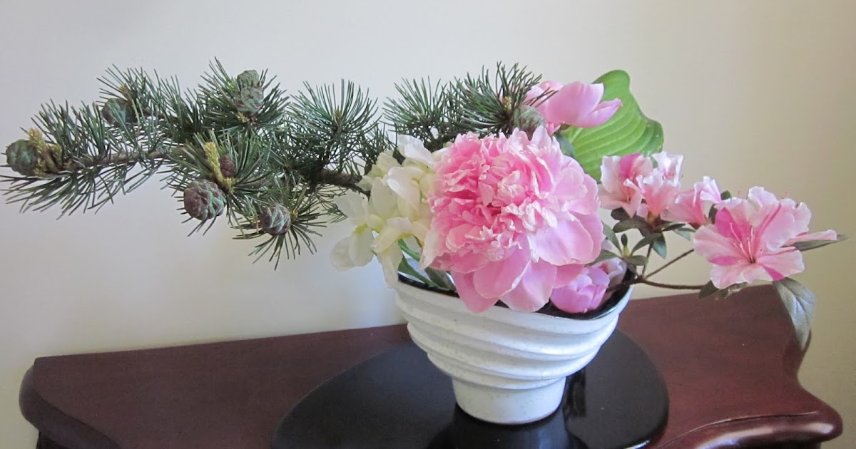 Orchids and Ikebana Peony and Iris Arrangements