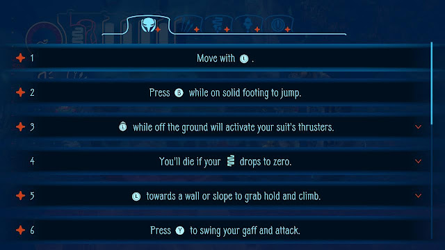Screenshot of the menu. Helpful tips include, "You'll die if your oxygen level drops to zero."