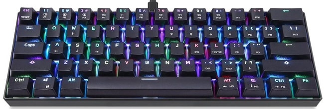 Motospeed CK61 60% mechanical keyboard.