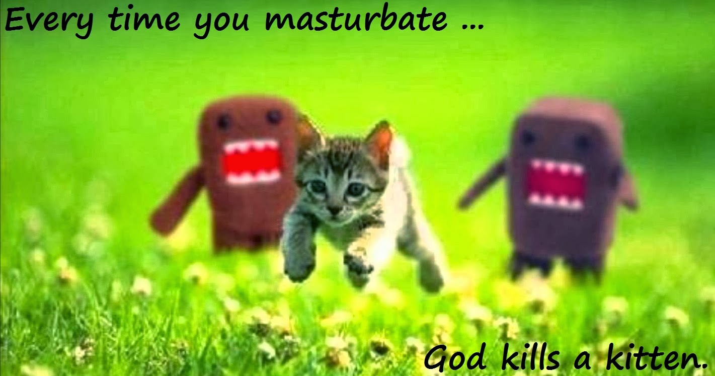 Every time you masturbate God kills a kitten.