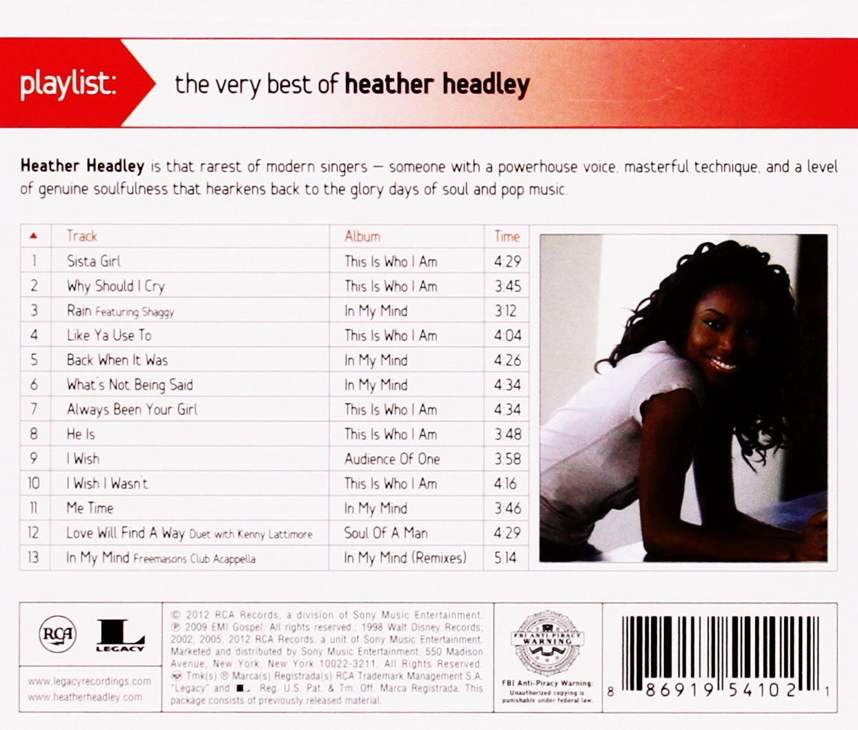 The Devereaux Way Heather Headley The Very Best of Heather Headley