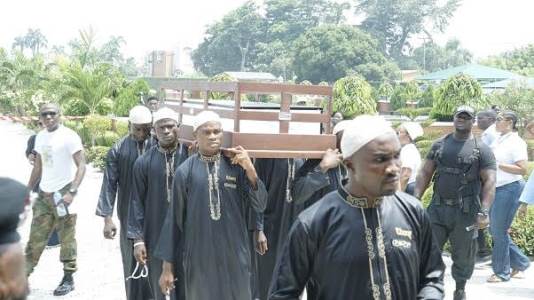 Image result for Moji Olaiya finally laid to rest at Ikoyi cemetery amid tears