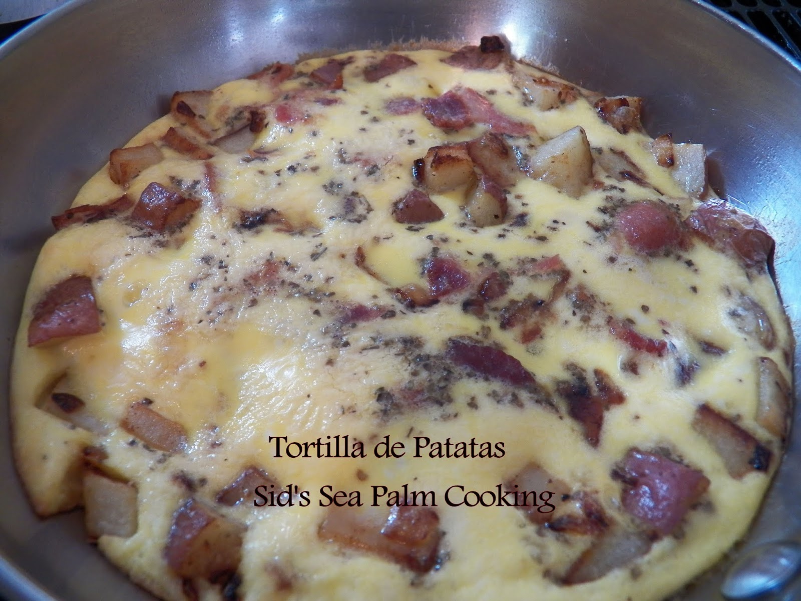 Tortilla de Patatas for Baking Bloggers Sid's Sea Palm Cooking