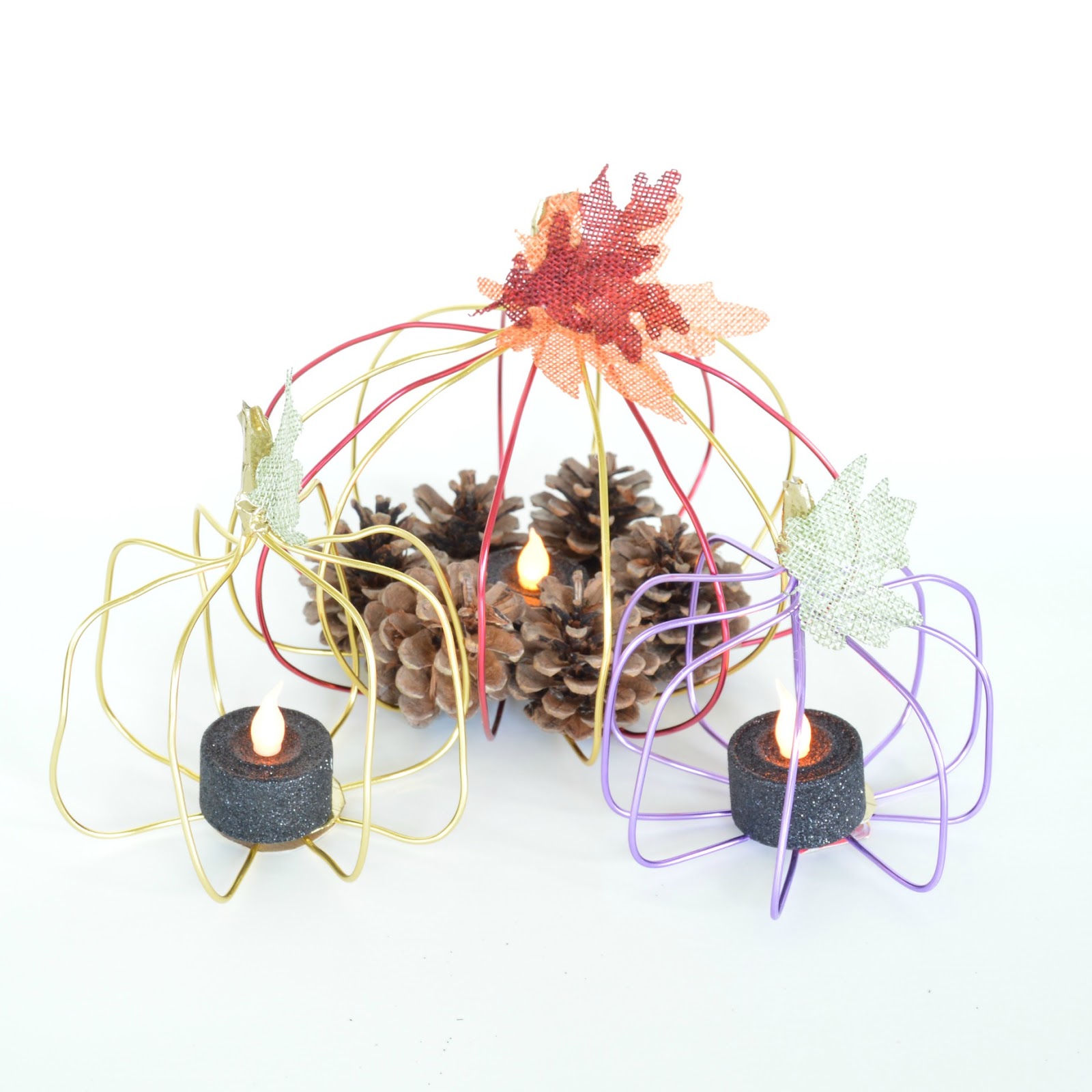 Vikalpah DIY Wire Pumpkin Candle Holder
