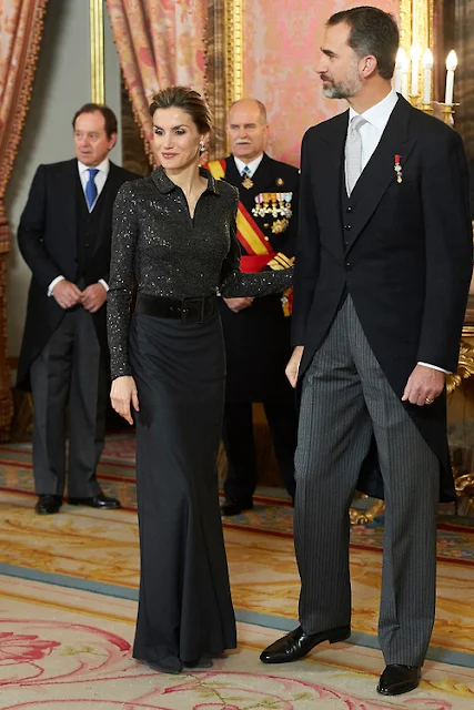 Queen Letizia of Spain attend the annual Foreign Ambassadors