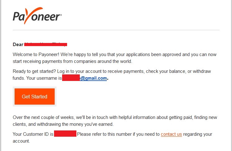 Account Approved by Payoneer account approved by Payoneer