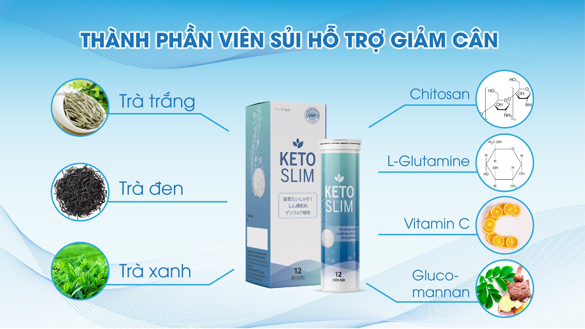 Giảm cân hiệu quả với viên sủi giảm cân Keto Slim