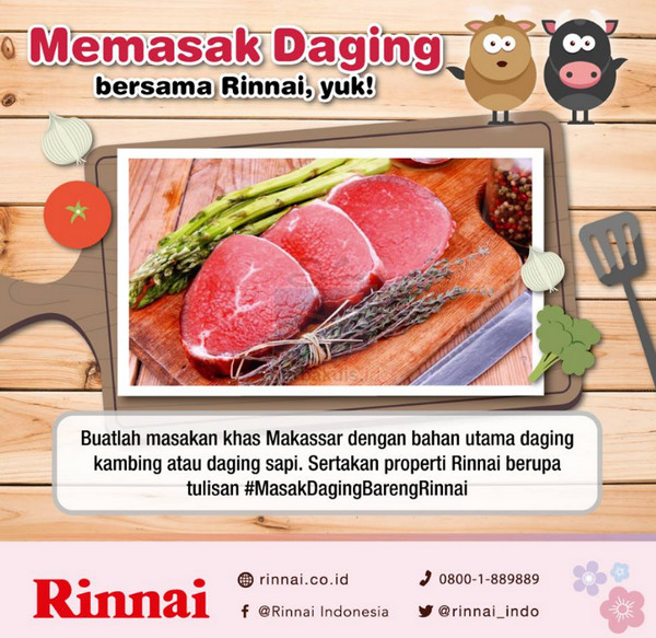 Memasak Daging Bersama Rinnai Memasak Daging Bersama Rinnai