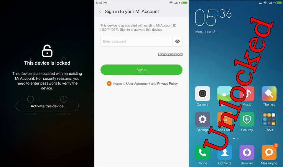 Xiaomi Redmi Note 9 Mi Account Unlock