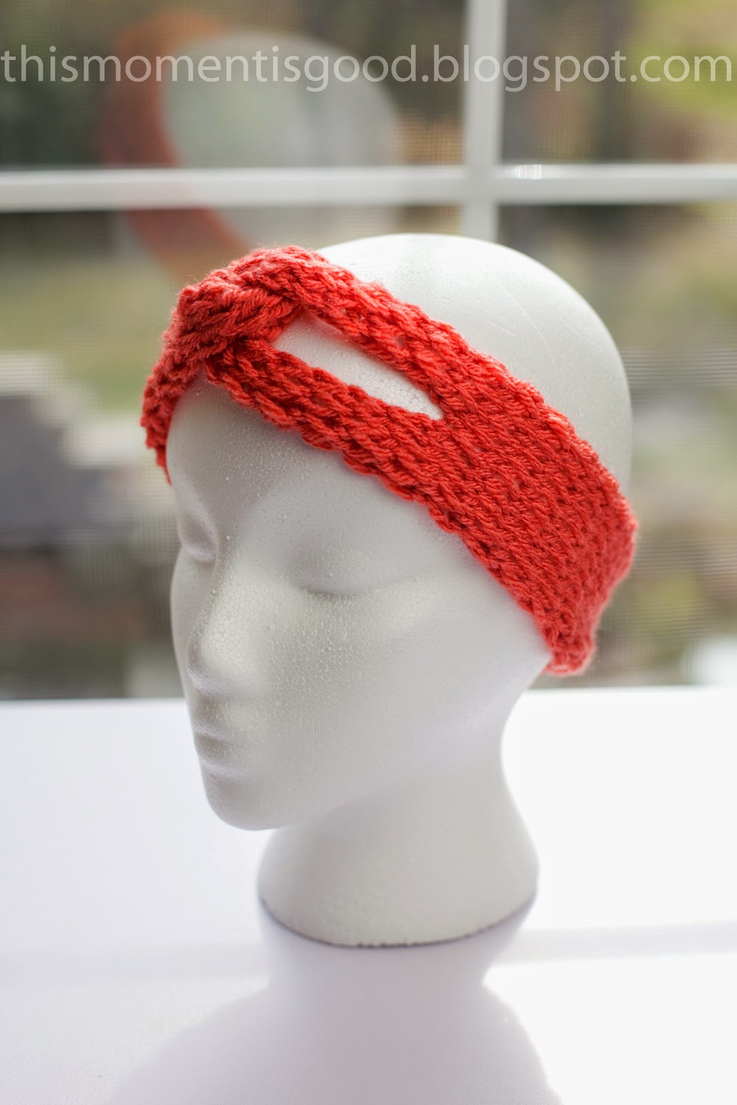 LOOM KNIT TWISTED HEADBAND... Loom Knitting by This Moment is Good!