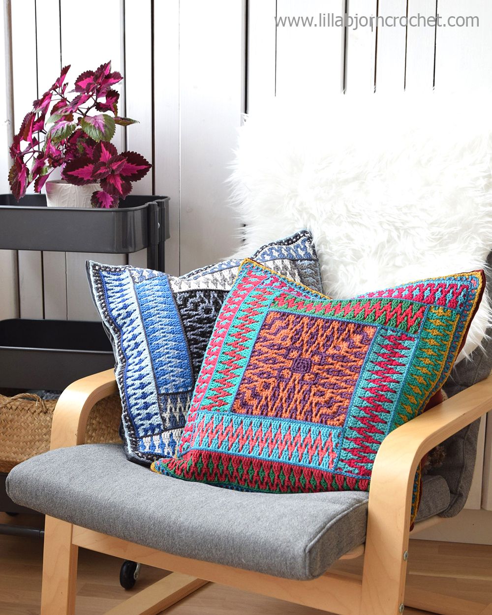 Like A Kelim Pillow Reveal Lillabjörn S Crochet World