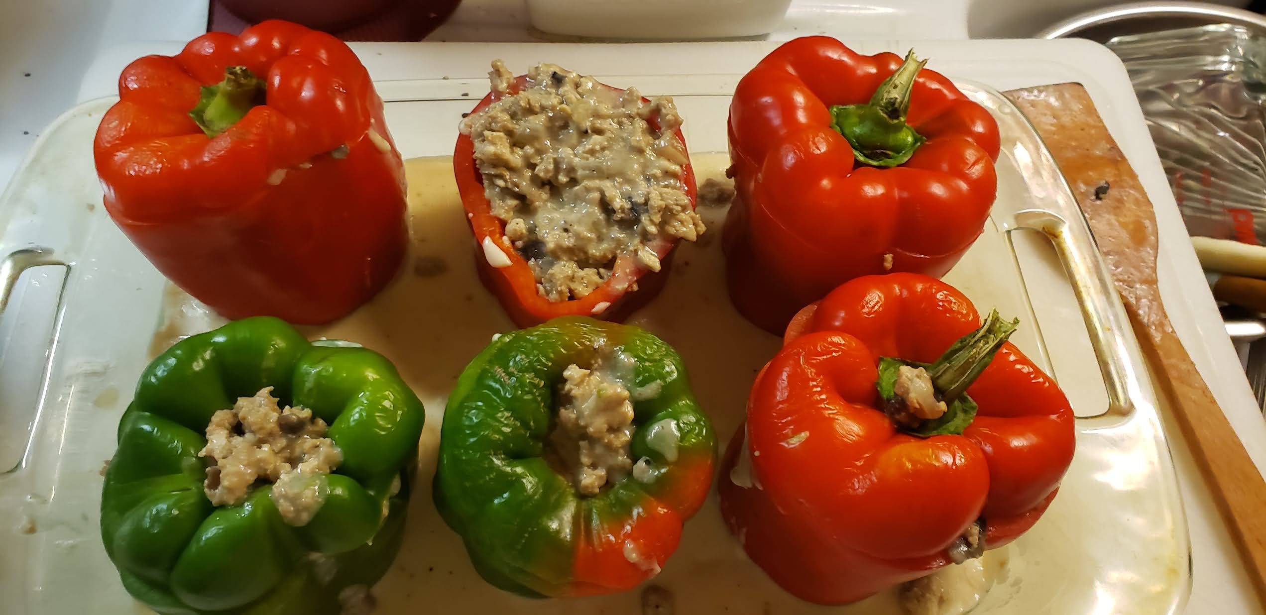 Stuffed Peppers with White Sauce