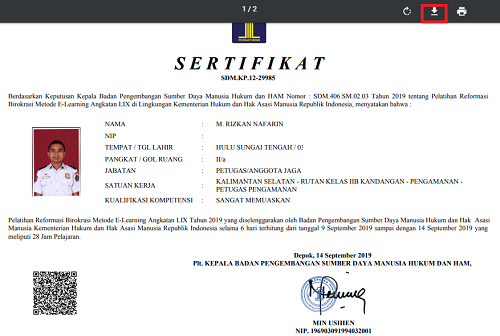 Cara Download Sertifikat Digital E Learning Kemenkumham Terkininet Pilihan Tepat Buatmu Yang Hebat