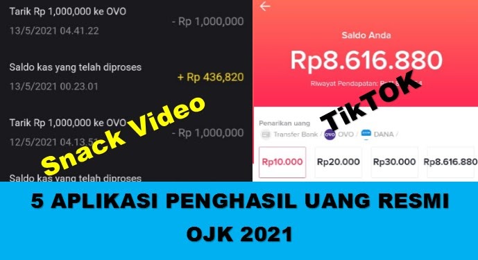 5 Aplikasi Penghasil Uang Tercepat Resmi Terdaftar Ojk 2021