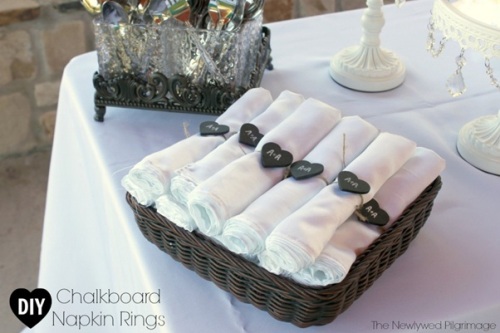 Chalkboard napkin rings Chalkboard napkin rings