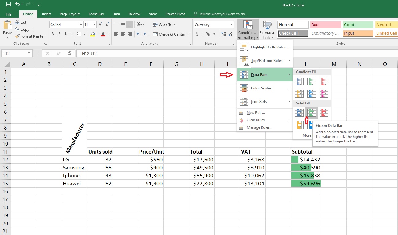 How to use math formulas in Excel
