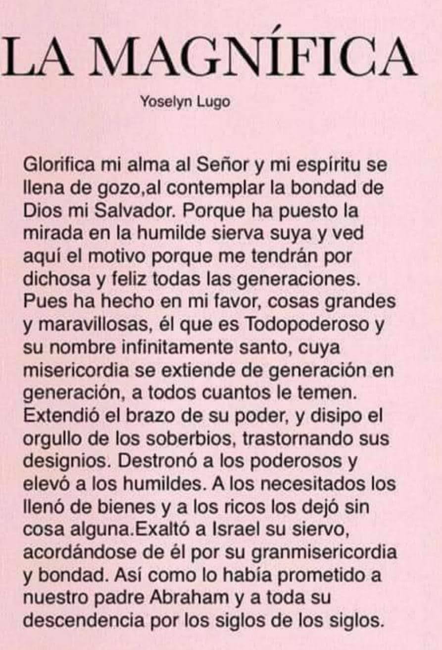 Catálogo de oraciones poderosas La magnífica