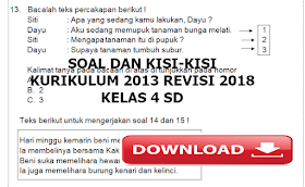 Soal Penilaian Harian K13 Kelas 4 Semester 1 dan Kisi-Kisi saya berniat ingin berbagi salah satu file penilaian Dewan Guru yang diisi dalam bentuk s Soal Penilaian Harian K13 Kelas 4 Semester 1 dan Kisi-Kisi