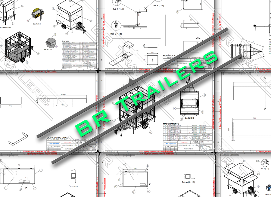 Projetos Reboques Trailer Plans Single Axle Food Trailer Plans PDF