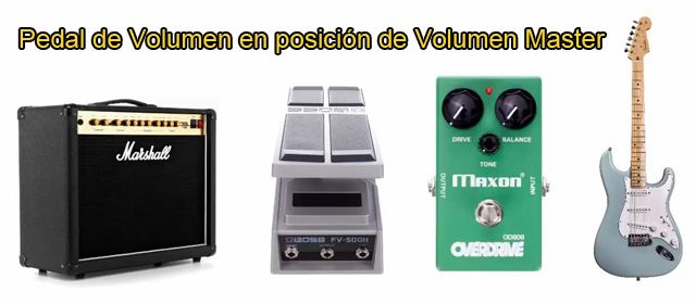 Posiciones del Pedal de Volumen en una Pedalera de Guitarra