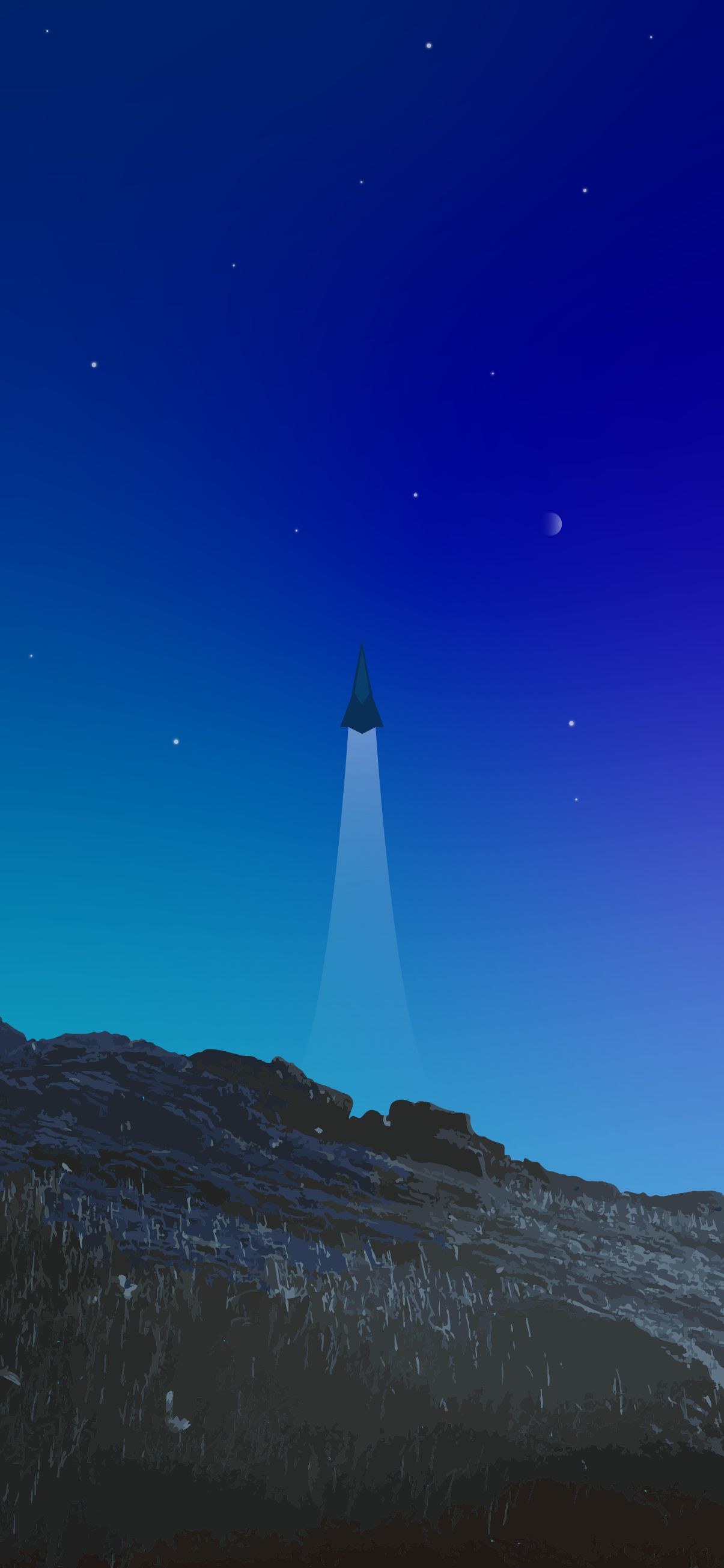 MINIMALIST WALLPAPER IPHONE 4K ROCKET LAUNCH