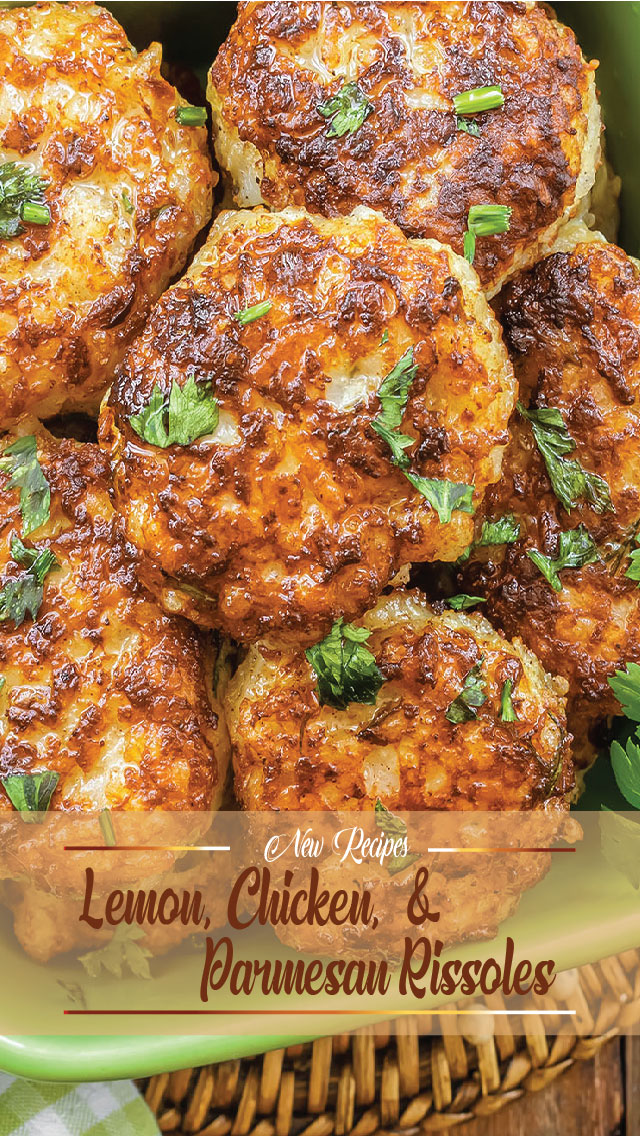 Lemon, chicken and parmesan rissoles Extra Ordinary Food