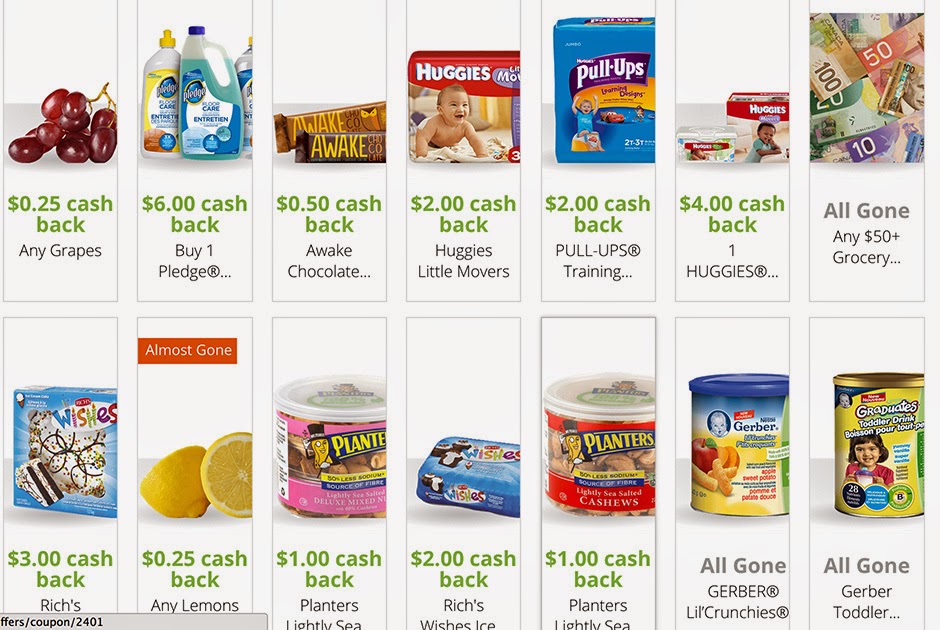 Coupons rabais SNAP Pledge, Glade, Huggies