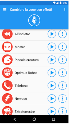 CONOSCETE UN'APP ANDROID CHE PERMETTE DI CAMBIARE LA MIA VOCE ? CONOSCETE UN'APP ANDROID CHE PERMETTE DI CAMBIARE LA MIA VOCE ?