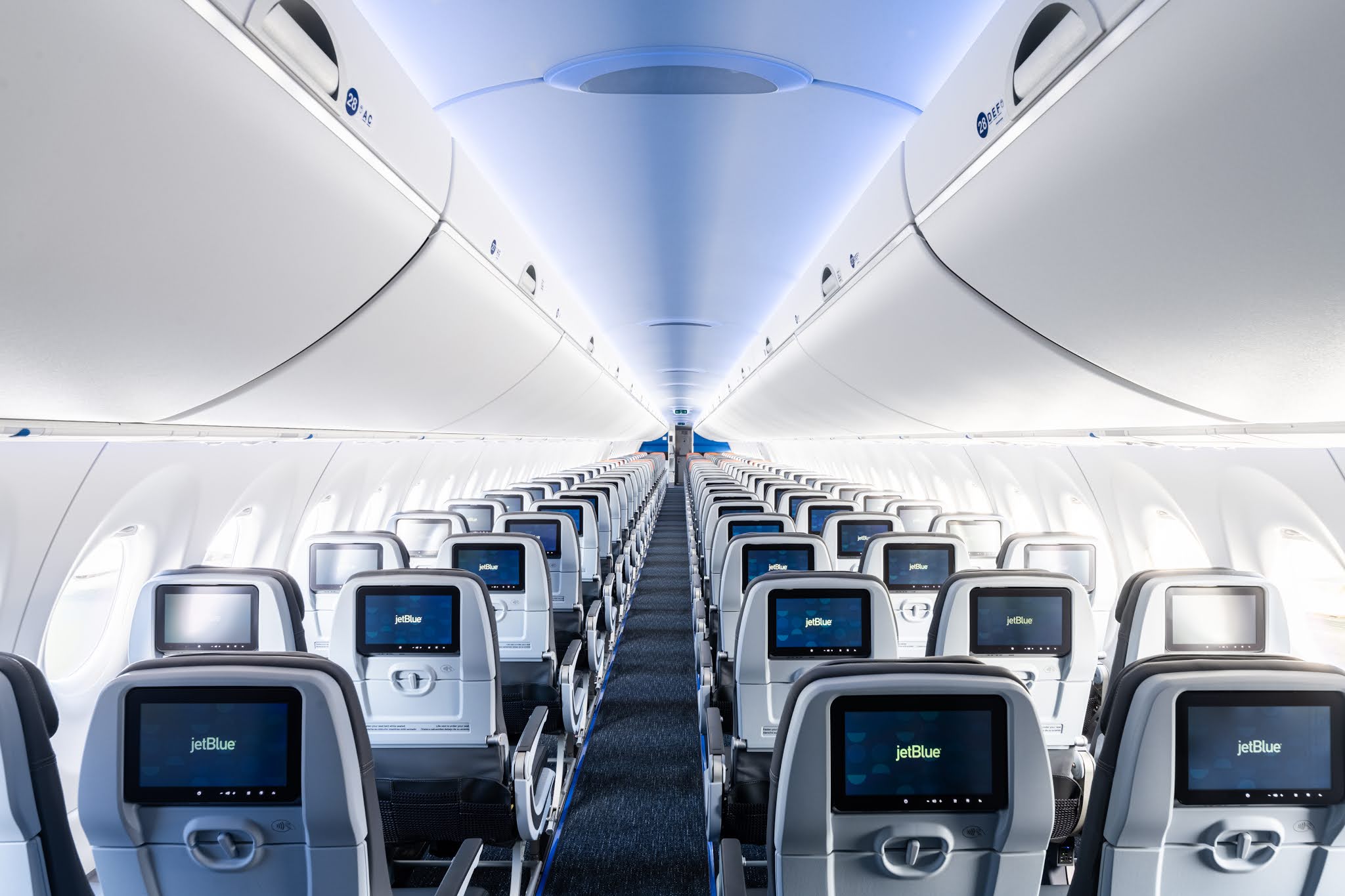 Air101 JetBlue introduces its new Airbus A220300 take a look inside.