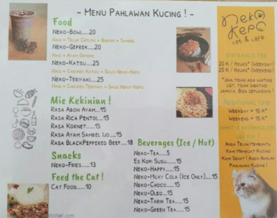 Neko Kepo Cat Cafe Menu Semarang Geena and Davis Blog
